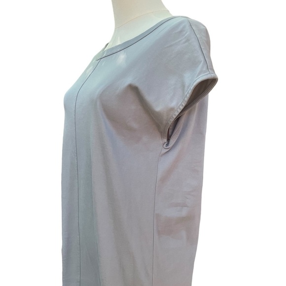 Everlane NWOT Gray Cotton Short Sleeve Midi T-Shirt Dress w/Side Slits Sz. small - Picture 5 of 13